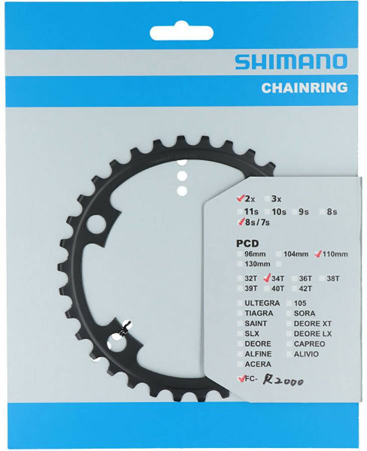 Fahrradteile Shimano Claris FC-R2000 Chainring7/8-fach NB grey 34T