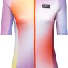 Fahrradbekleidung Gore Cloud Kurzarm Trikot Damen lila/bunt