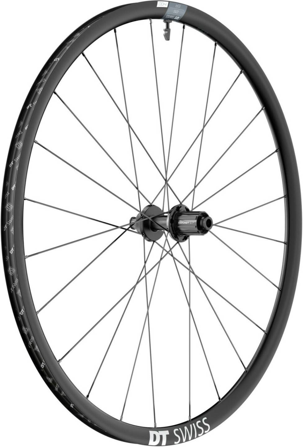 DT Swiss ER 1400 DICUT db 25 Hinterrad - 28" | Clincher | Centerlock - 12x142mm - schwarz Einheitsgröße Fahrradteile