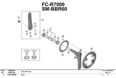 Shimano 105 R7000 Left CrankSchwarz 175 mm Fahrradteile