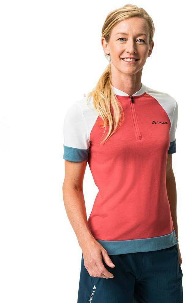 Fahrradbekleidung VAUDE Bike Altissimo Q-zip Short Sleeve T-Shirt (Orange) Women