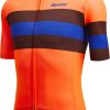 Fahrradbekleidung Santini Eco Sleek Bengal Kurzarm Trikot Herren orange (2023)