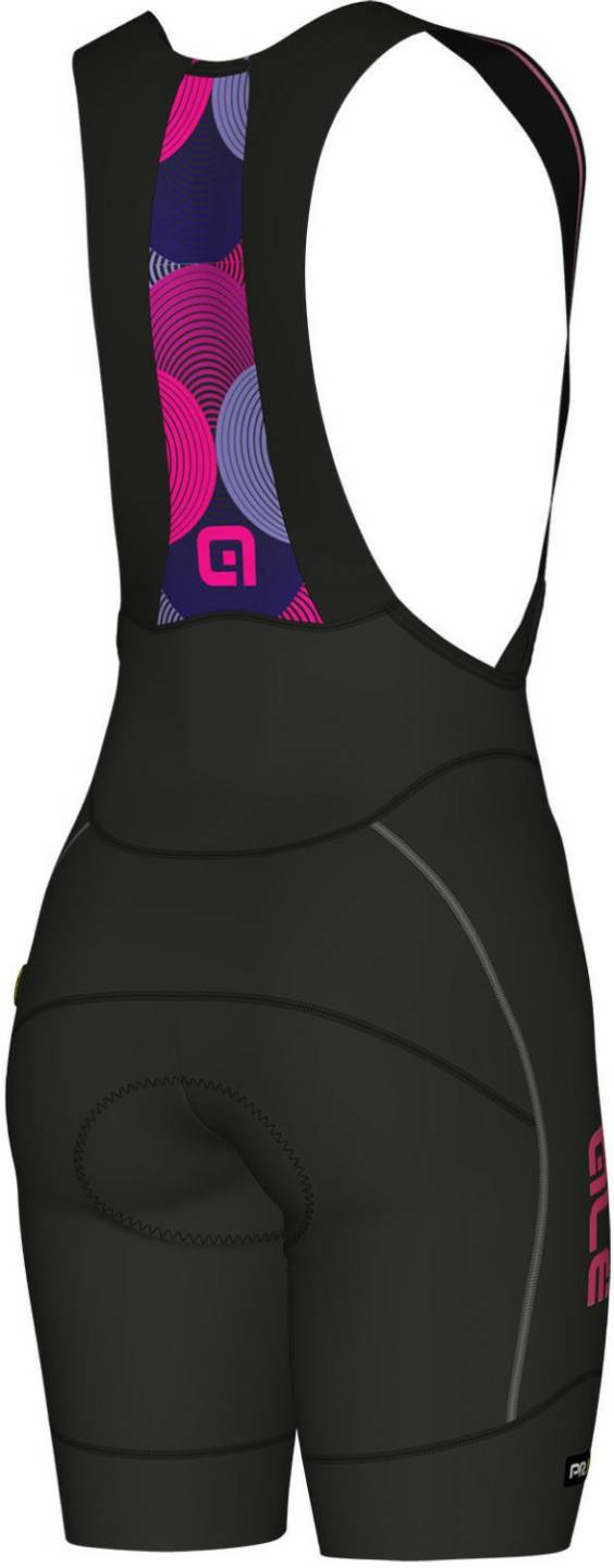 Alé Cycling PRR 2.0 Agonista Bibshorts Women black/fluo pink Fahrradbekleidung