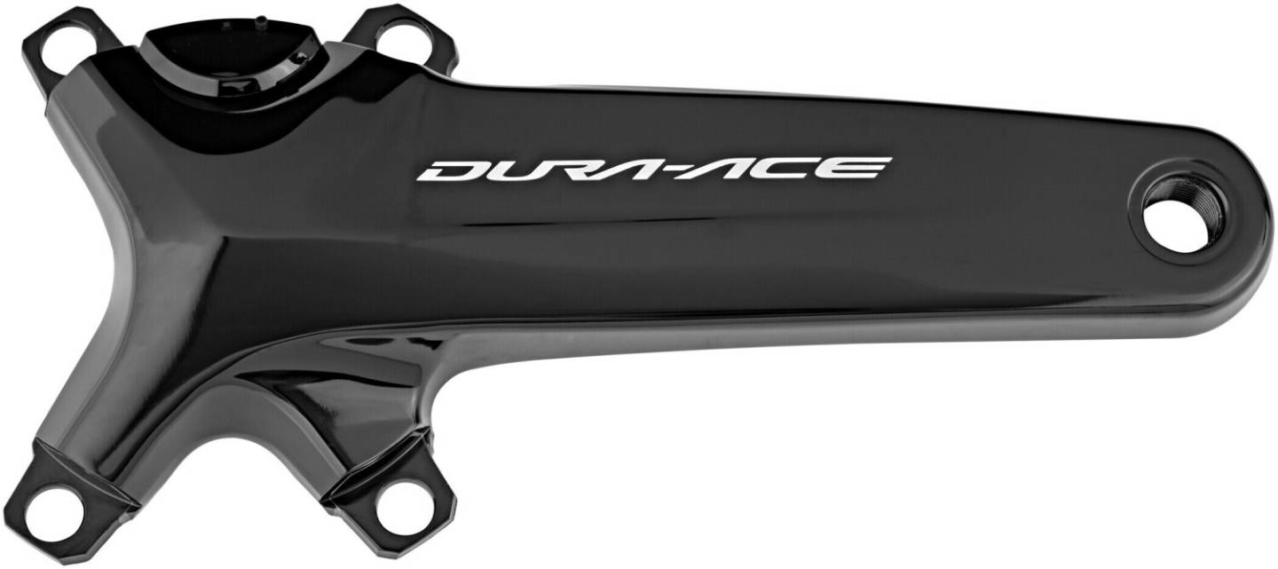 Fahrradteile Shimano Dura-Ace FC-R9100-P Kurbelgarnitur mit Powermeter ohne Kettenblatt11-fach schwarz 175mm