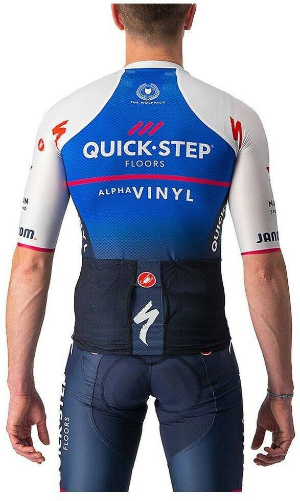 Castelli Quick-step Aero Race 6.1 Short Sleeve Jersey (Blue) Men Fahrradbekleidung