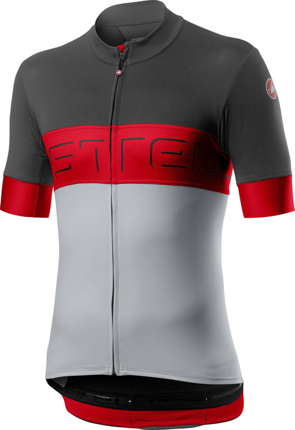 Castelli Prologo VI Short Sleeve Trikot Men (2021)dark grey/red/silver grey Fahrradbekleidung