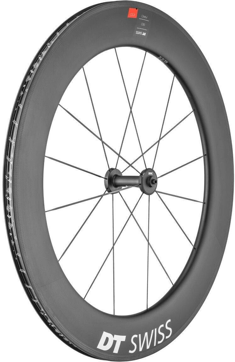 Fahrradteile DT Swiss ARC 1100 DICUT 80 Vorderrad - 28" | Carbon | Clincher - QR 100 - schwarz Einheitsgröße