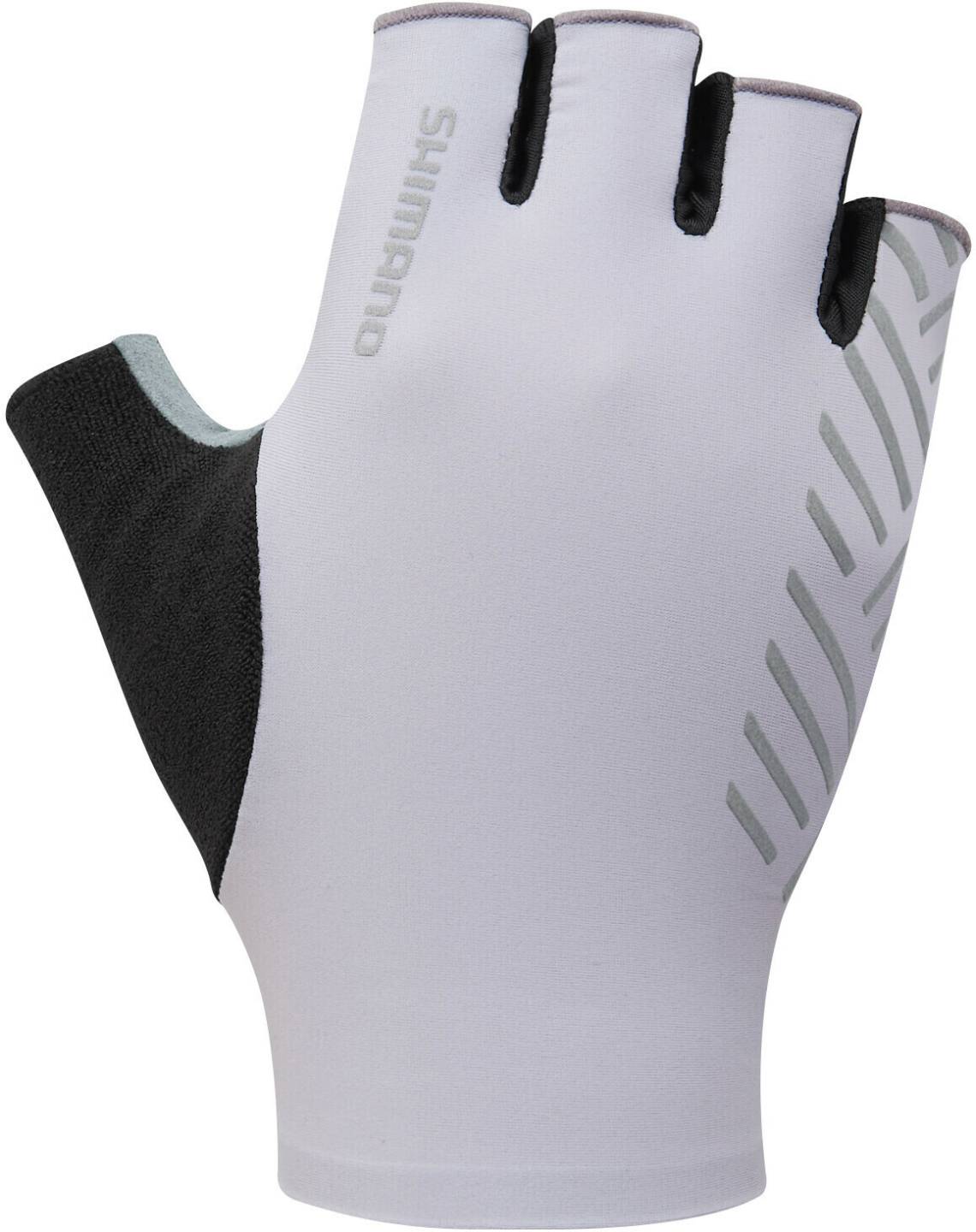 Fahrradbekleidung Shimano Advanced Short Gloves Men (ECWGLBSVS41ML0104)Mann weiß