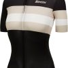 Fahrradbekleidung Santini Eco Sleek Bengal Kurzarm Trikot Damen schwarz (2023)