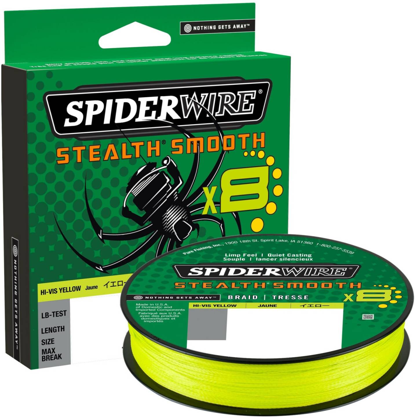 Angeln Spiderwire Stealth Smooth 8 Braid 300 M Gelb 0.130 mm (1515629)