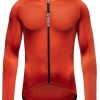 Gore Spinshift Long Sleeve Jersey Menmandarine orange Fahrradbekleidung