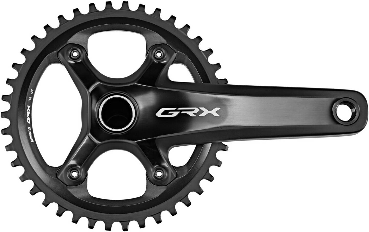 Fahrradteile Shimano GRX FC-RX810 Kurbelsatz 1x11 42Z schwarz 170mm